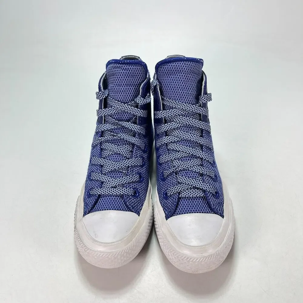Converse Chuck Taylor All Star II Blue Basket Weave 155535C Youth Sz 3 Women's 5